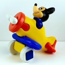 Disney Mickey Mouse Puzzle Airplane Straco Vintage Plastic Toy Plane 1981 image 5