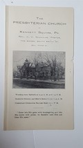 1908 Antique Presbyterian Church Of Kennett Square Rev. Nicholas Pastor Paper - £36.25 GBP