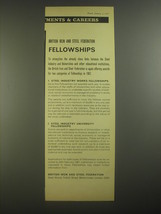 1967 British Royal Iron and Steel Federation Ad - Fellowships - £14.77 GBP