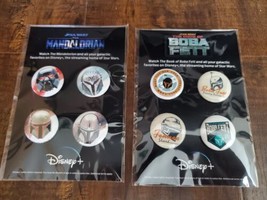 Disneyland Disney Parks Star Wars Night Button Pin set Mandalorian Boba Fett - £21.41 GBP