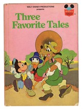 VINTAGE 1975 Disney Three Favorite Tales Hardcover Book  - £11.86 GBP