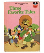 VINTAGE 1975 Disney Three Favorite Tales Hardcover Book  - £11.82 GBP