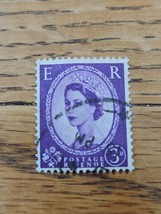 Great Britain Stamp Queen Elizabeth II 3d Used - $1.89