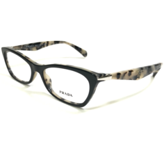 PRADA Eyeglasses Frames VPR 15P ROK-1O1 Gray Tortoise Black Cat Eye 53-16-135 - £97.28 GBP