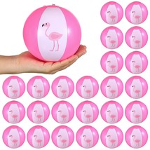 24 Pcs Mini Beach Balls Flamingo Party Pack, 5 Inch Inflatable Pink Beach Ball F - £29.87 GBP