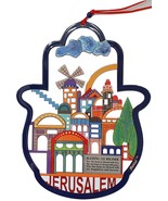 Metallic laser cut vivid colors hamsa ornament home bless Jerusalem amaz... - £39.92 GBP