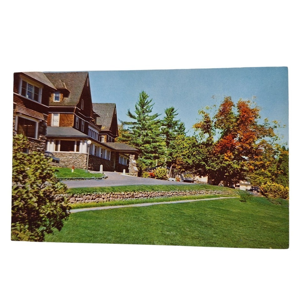 Postcard Administration And Office Buildings AMA Center Saranac Lake NY ... - $4.88