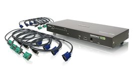 Iogear 8-Port Usb PS/2 Combo Vga Kvmp Switch With Usb Kvm Cables, GCS1808KITU - £362.69 GBP