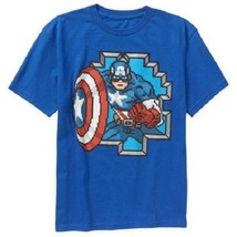 Marvel Captain America Boys T-Shirt Top Size L-10-12  NWT - £8.94 GBP