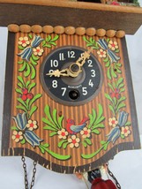 RARE vintage cuckoo clock THERMOMETER girl on swing Germany TOGGIA - $93.49