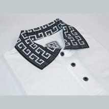 Men Sports Shirt DE-NIKO Short Sleeves Cotton Fashion Polo Shirt DBK109 White image 3