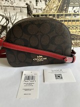 Coach Mini Serena Crossbody Bag Black/brown /red 2628 - $102.50