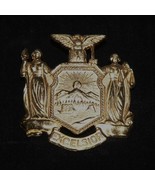 VINTAGE /  OBSOLETE NEW YORK / NY STATE POLICE HAT BADGE / PIN ~ GOLD-TO... - $47.03