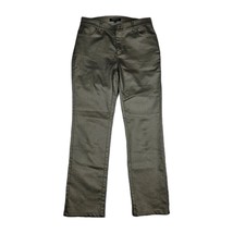 Lafayette 148 Pants Womens Size 4 Green/Gray Coated Bottoms - $737.95 MXN