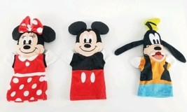 (Lot of 3) Disney Baby Mickey Mouse Hand Puppet Melissa &amp; Doug  11&quot; Goofy Minnie - £11.07 GBP