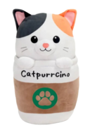 Fiesta Plush Toy Catpurrcino 9 Inch Orange / Black Cat Coffee Cup Plush New - $13.71