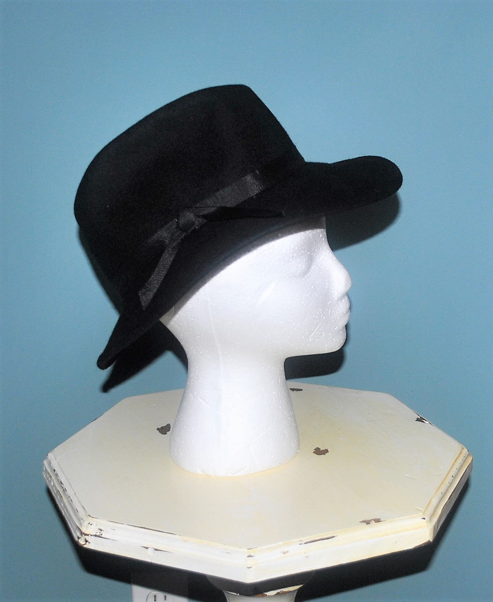 Primary image for 1960's Women's Bollman Fedora Hat with Bow Size 7 1/4 FREE SHIPPING 100% Wool Fe