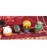 Set of 4 Desk Decor Friends Halloween Theme Candy Corn Bear Skulls Unico... - $17.64 CAD