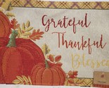 Set of 4 Tapestry Placemats, 13&quot;x19&quot;, FALL PUMPKINS,GRATEFUL,THANKFUL,BL... - £15.89 GBP