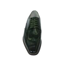 Men's Giovanni Shoes High Quality Leather Wing Tip Derby LINCOLN Green image 2