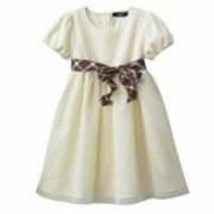 Girls Dress &amp; Bloomers Set Chaps Cream Short Sleeve 2 Pc Summer Easter-s... - £14.24 GBP