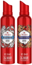 Old Spice Wolfthorn + Lionpride Deodorant Body Spray Perfume for Men 140ml 2 Pcs - £22.20 GBP
