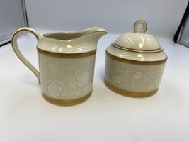 Mikasa Fine China ANTIQUE LACE made in Japan Cream Pitcher &amp; Sugar Bowl Set - £39.61 GBP