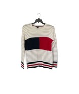 Tommy Hilfiger Women&#39;s Size S/P Essential Bold Flag Knit Sweater Long Sl... - £26.45 GBP