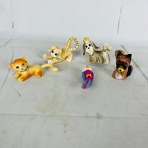 Lot of 5 Vintage 1990&#39;s Littlest Pet Shop LPS Toys Figurines Zoo Macaw Lion Cub - £19.76 GBP
