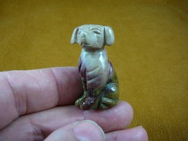 (Y-DOG-LA-568) red Jasper LABRADOR lab Dog carving FIGURINE gemstone sto... - £11.05 GBP