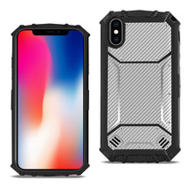 [Pack Of 2] Reiko Apple Iphone X Carbon Fiber Hard-shell Case In Gray - £24.55 GBP