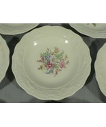 Tea Cup Saucers Scalloped Embossed Rim Floral Pattern in Center Set of 8 - €30,93 EUR
