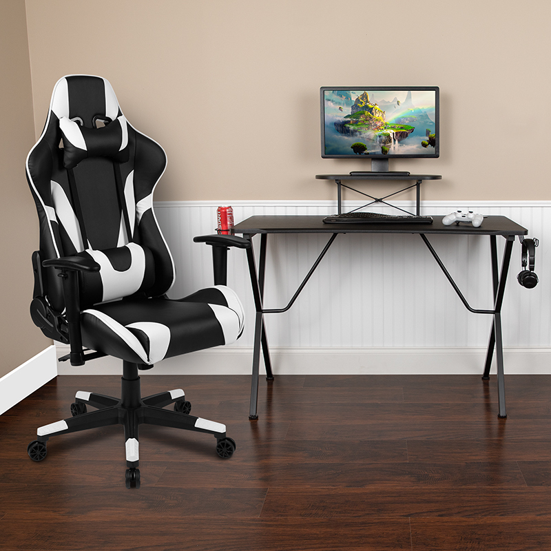 Black Gaming Desk & Chair Set BLN-X20RSG1031-BK-GG