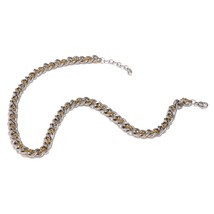 Yhpup Stainless Steel Chain Necklace for Women Statement Metal Texture Collar Wa - £12.80 GBP
