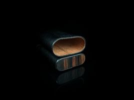 Brizard Elite Dakota Black & Ebony Cigar Case Holder NIB image 9