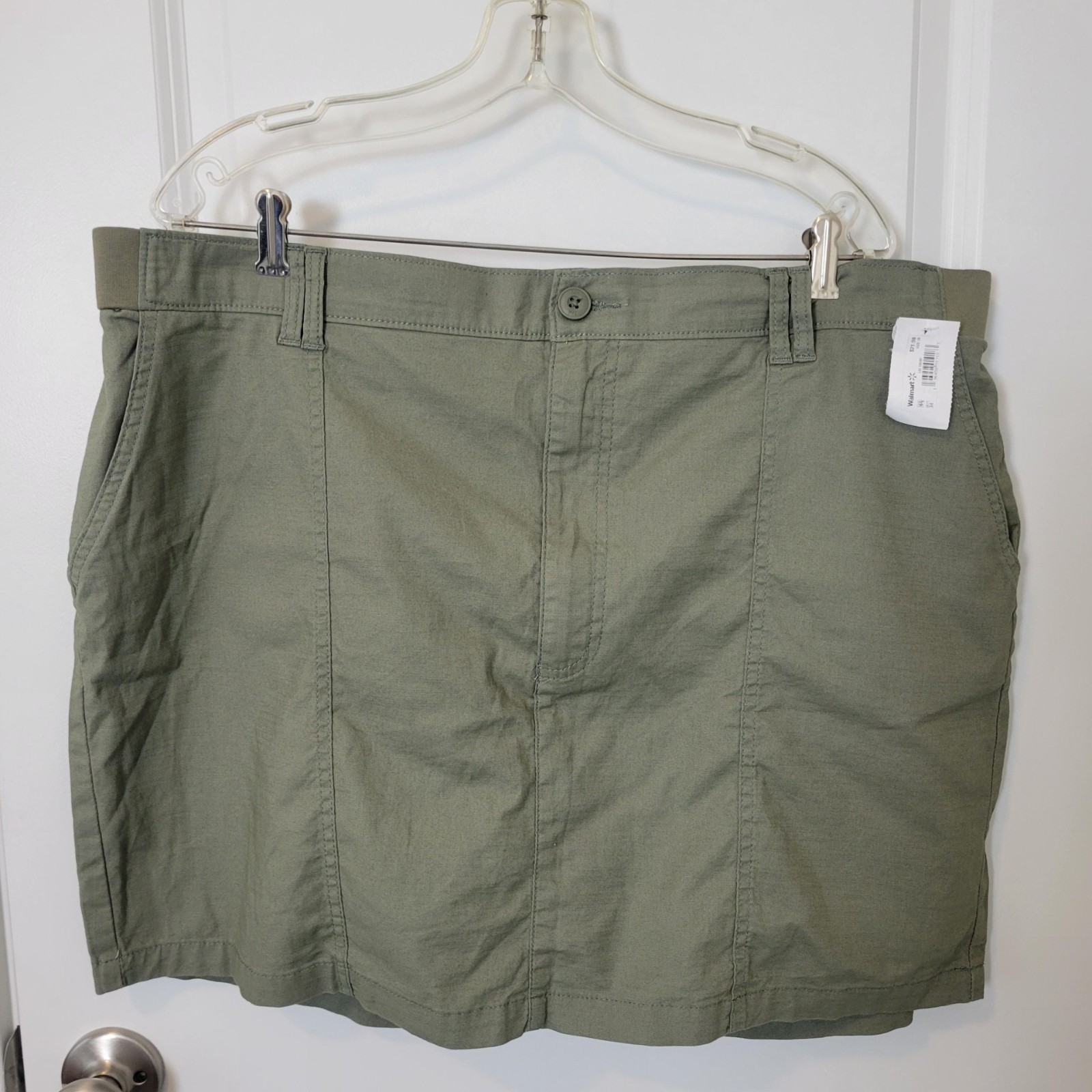 Riders by LEE Olive Army Mid-Rise Elastic Waist A-Line Skirt Women&#39;s Siz... - $15.82
