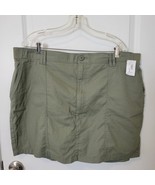 Riders by LEE Olive Army Mid-Rise Elastic Waist A-Line Skirt Women&#39;s Siz... - $290.11 MXN