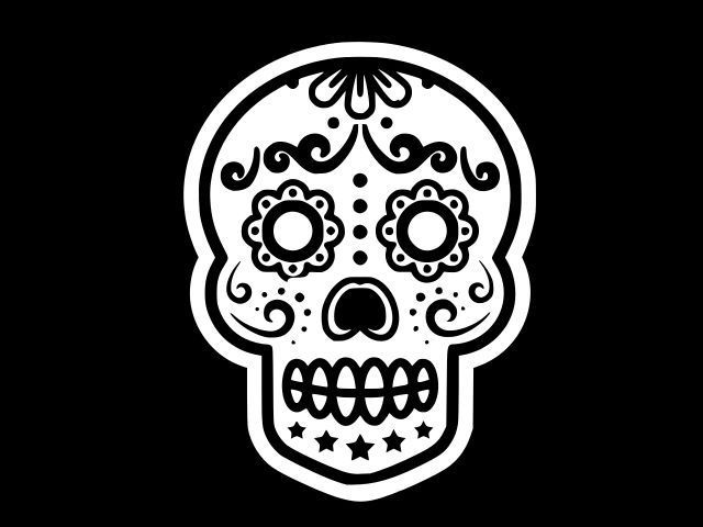 Sugar Skull Day of Dead Flower Vinyl Decal Car Wall Sticker CHOOSE SIZE ... - $3.09+
