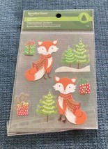 Recollections FOX Dimensional Stickers Christmas 7pc Embellished Rhinestone RARE - £9.28 GBP
