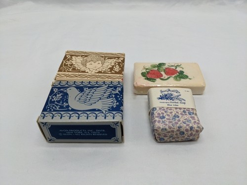 Lot Of (4) Vintage Bath Soap Bars Avon Sun Feather - $13.37