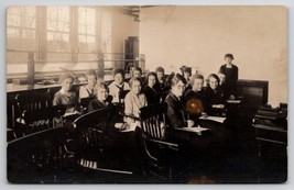 Westford MN High School Class Interior c1918 Named Students Photo Postcard T25 - £22.38 GBP