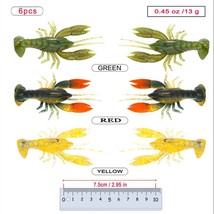 15 Pcs Crab Soft Lures 3d Simulation Fishing Lures with Sharp Hooks  Fake Crab B - £110.26 GBP