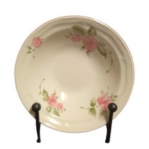 Gibson Designs ROSELAND Cereal Bowl 7&quot; D Pink Roses Tan Body Pink Trim R... - $8.91