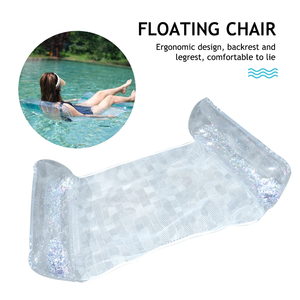 PVC Water Hammcok Lounger Foldable Inflatable Floating Swimming Mattress with - £6.71 GBP+