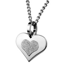 Stainless Steel Couples Heart Pendant - £19.80 GBP+