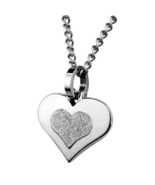Stainless Steel Couples Heart Pendant - $24.70 - $28.60