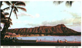 Waikiki Beach Hotels Diamond Head Hawaii Hotel Postcard - £7.14 GBP