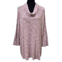 Peyton Primrose Pink Purple Cowl Neck Stretchy Knit Sweater Top Size 2X - £27.53 GBP