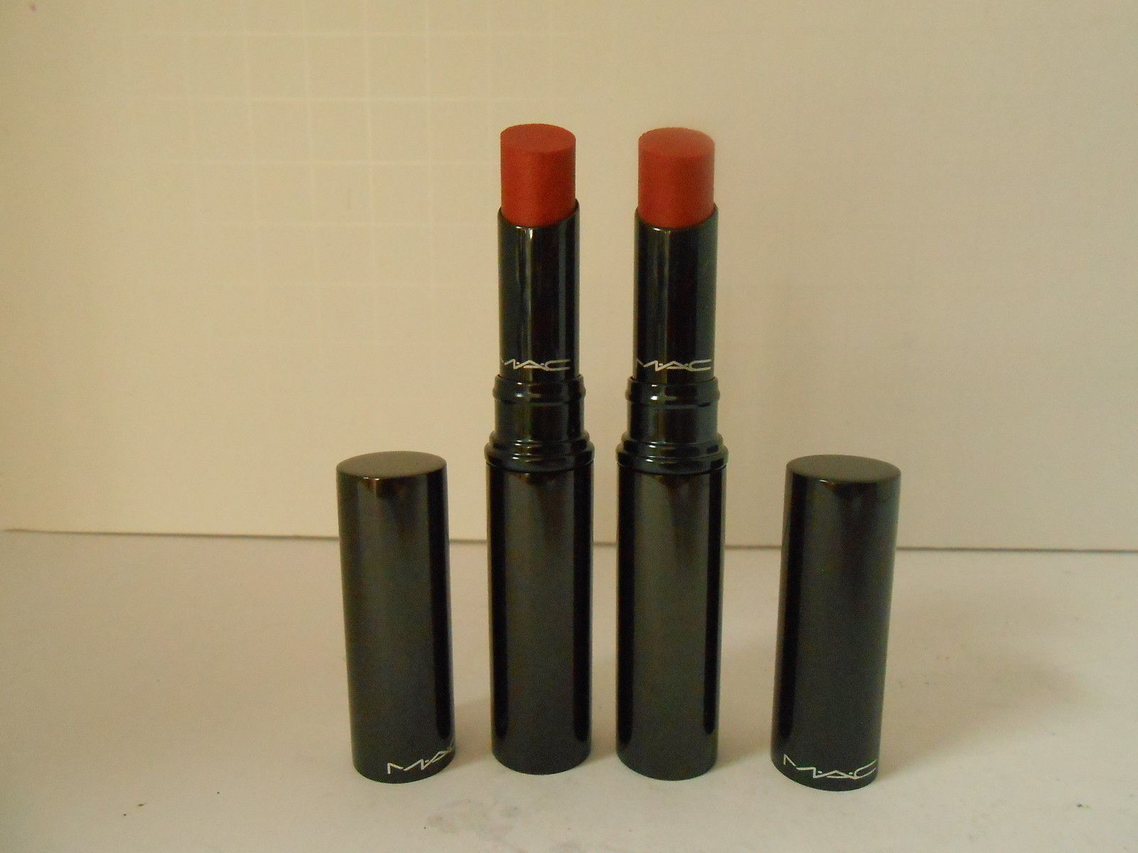 2 MAC Slimshine Slim Shine Lipstick (Red Orange color) no label (unbox) - $20.28