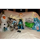Disney Store Exclusive Plush Frozen Set: Olaf, Sven, Troll, Anna &amp; Elsa - £284.88 GBP